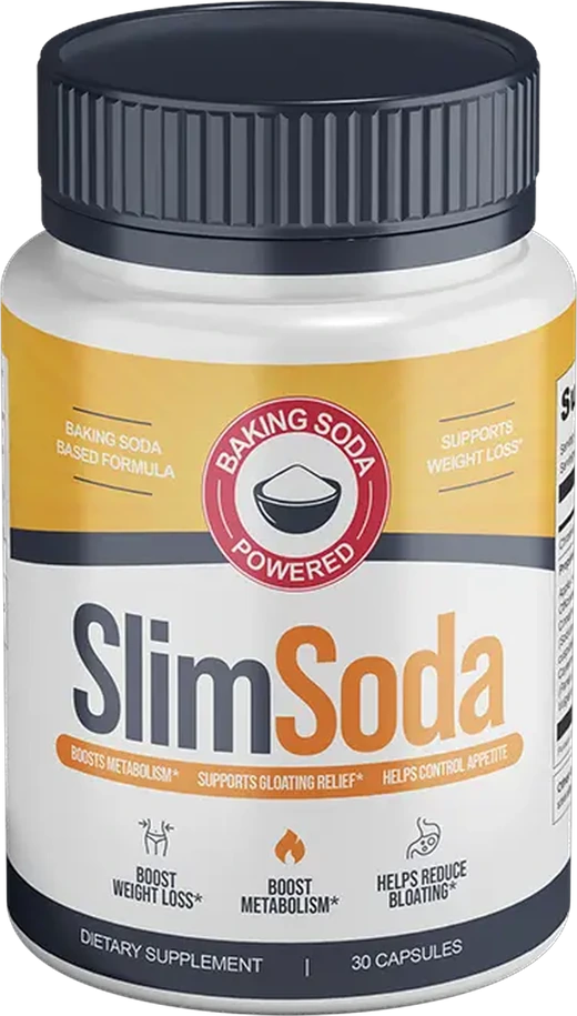 SlimSoda bottle — baking soda metabolic capsules, 60 capsules